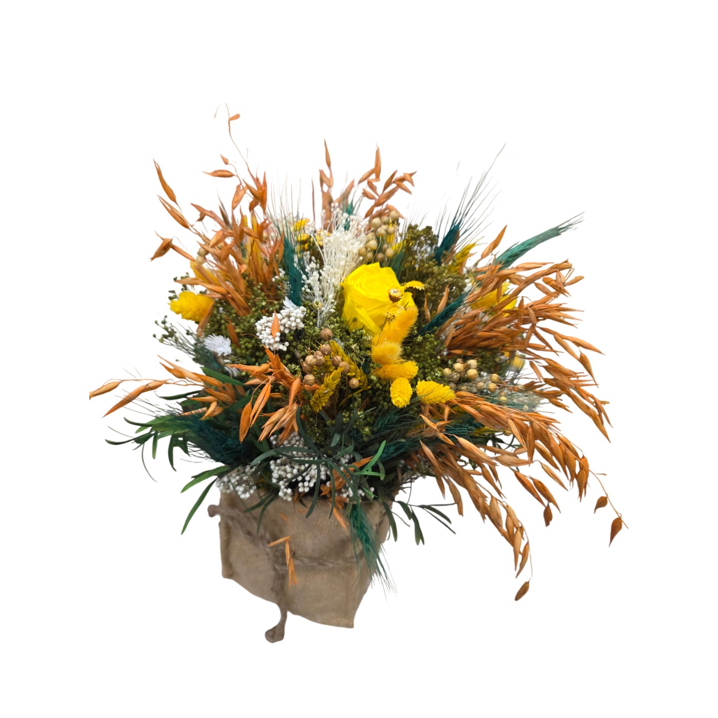 Arreglo Floral Otoñal con Pajarito